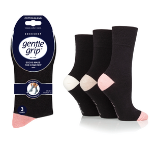 SockShop Gentle Grip sokker, 37–42, 3-pakning