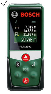 Bosch PLR 30 C, digital avståndsmätare med app