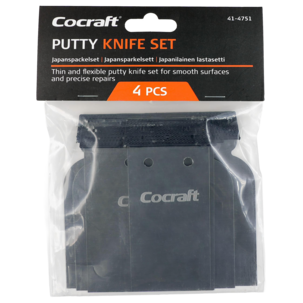 Cocraft japanspackelset med stålblad, 4-pack