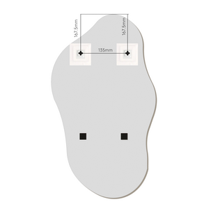 Bubbla spegel utan ram, för vägg, 60 x 35 cm