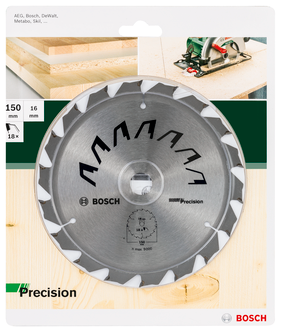 Sågklinga 150 x 16 mm 18T, Bosch precision