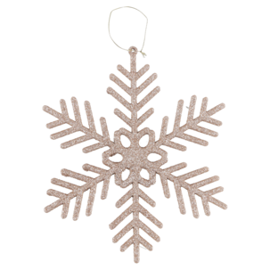 Glitrende snøfnugg 25 cm champagne