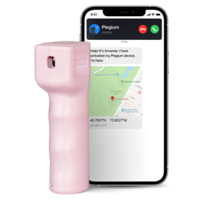 Plegium Smart Mini 3 i 1 försvarsspray, larm, app