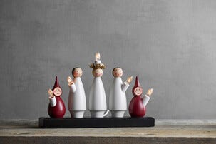 Adventsljusstake Star Trading, luciakör med 5 lampor