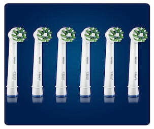 Oral-B Cross Action, borsthuvud, vit