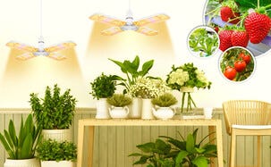 LED plantelys sammenleggbar lampe E27, innendørs, 24 W