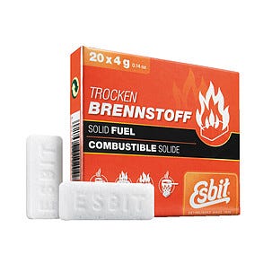 Lämmityspelletti Esbit Solid Fuel, 20 x 4 grammaa