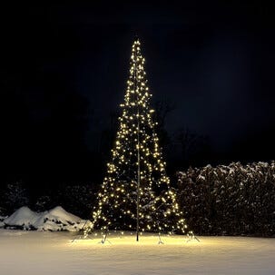 Flaggstångsbelysning LED 6 m, varmvit med timer