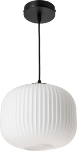 Northlight Ester taklampe glass, 25 cm, hvit