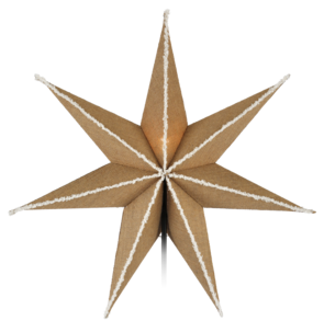 Northlight stor adventsstjerne i naturfarget jute, 75 cm