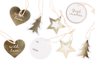 Etiketter til gaver, 8 stk/pk.