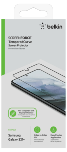 Belkin TemperedCurve skjermbeskyttelse, Samsung Galaxy S21+