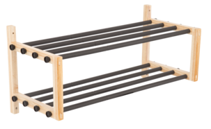 Laajennettava hattuhylly puu/metalli