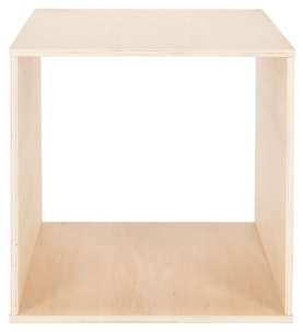 Träkub metallhyllan Cube