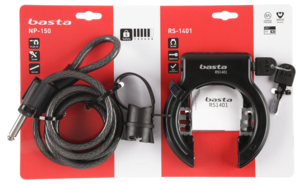 Basta godkänt cykellås med ring och kabel, RB1401 / PN-150