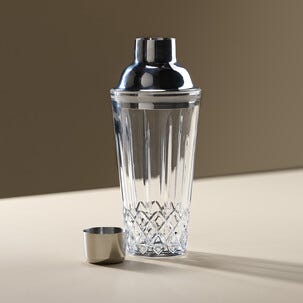 Shaker drink og cocktail, glass og rustfritt stål, 400 ml