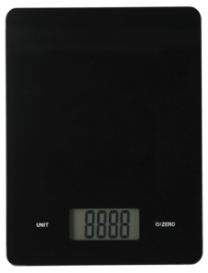 Digital kjøkkenvekt med glassplate, opptil 5 kg