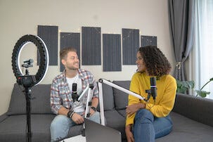 Streamplify akustikkpanel mørkegrått 60 × 30 cm 6-pakning