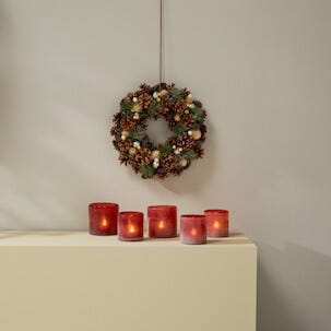 Dørkrans med kongler, 33 cm