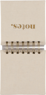 Notatbok Mini linjert, tekstilomslag, beige