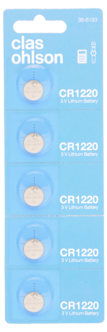 CR1220 litiumbatteri 3 V, 5-pakning