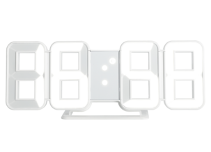 Digitaalinen herätyskello, valkoinen valo, USB