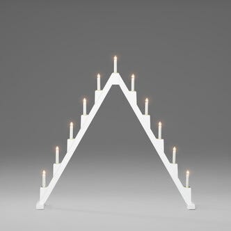 Konstsmide stor adventsljusstake, trä, vikbar, 86 cm