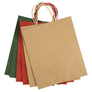 Presentpåse kraftpapper 3 färger 6-pack