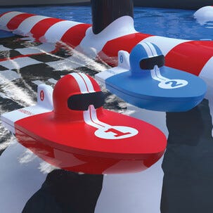 Hydro Racers radiostyrda båtar med poolbana