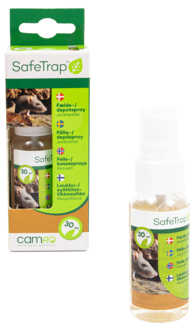 SafeTrap fälla och depåspray, lockbete för möss
