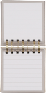 Notatbok Mini linjert, tekstilomslag, beige