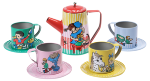 Micki Pippi dukkeservise i metall, 10 deler, fra 3 år