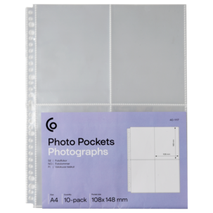 Fotofickor 9x13 cm A4 transparent, 10-pack