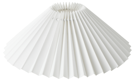 Northlight Ines plisserad lampskärm vit, 25 cm och 36 cm