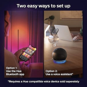 Philips Hue WCA Gradient Signe svart bordlampe