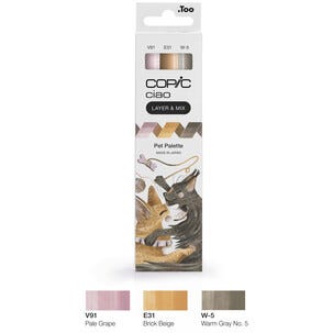 Copic Ciao Layer & Mix, pennor Pet Palette, 3-pack