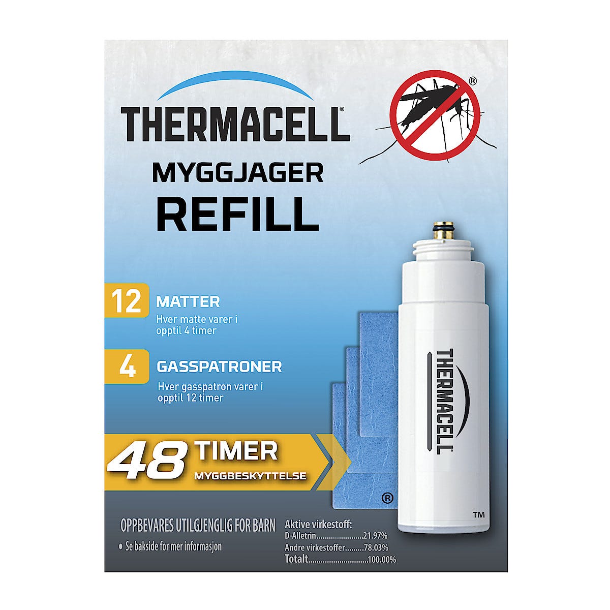 Refill til Thermacell myggjager, 4pack Clas Ohlson