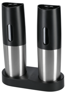 Elektrisk salt- og pepperkvernsett, 20 cm, rustfritt stål