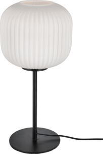 Northlight Ester bordslampa glas, 43 cm, vit