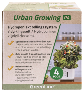 Greenline Urban Growing P4 sett for hydroponisk dyrking
