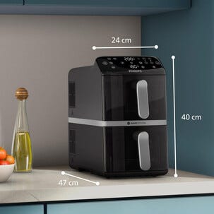 Philips 4000 Series airfryer med dubbla korgar 10 l, NA461/00