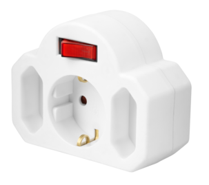 3-veis forgreningskontakt med strømbryter