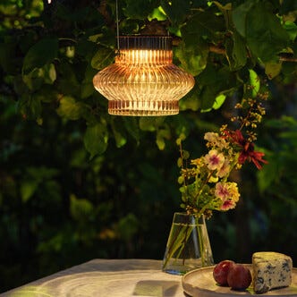 Liten hängande solcellslykta glas 16 cm Northlight