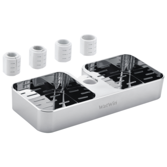 WatWin duschhylla för stång, krom