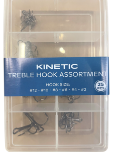 Kinetic Treble Hook kroksats trekrok, 25-pack  