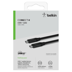 USB 4-kabel 100 W, Belkin, 0,8 m