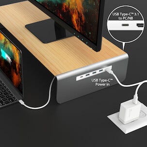 j5create JCT425-N skärmställ med USB-C hub
