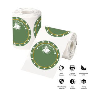 Runda juletiketter till BT M110, BT M220, 140-pack