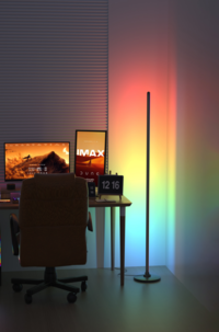 Deltaco Smart Home gulvlampe RGBIC 18 W, dimbar, wifi