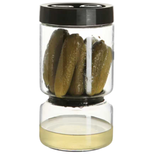 Säilöntäpurkki siivilällä ja kaksikammiojärjestelmällä, 930 ml